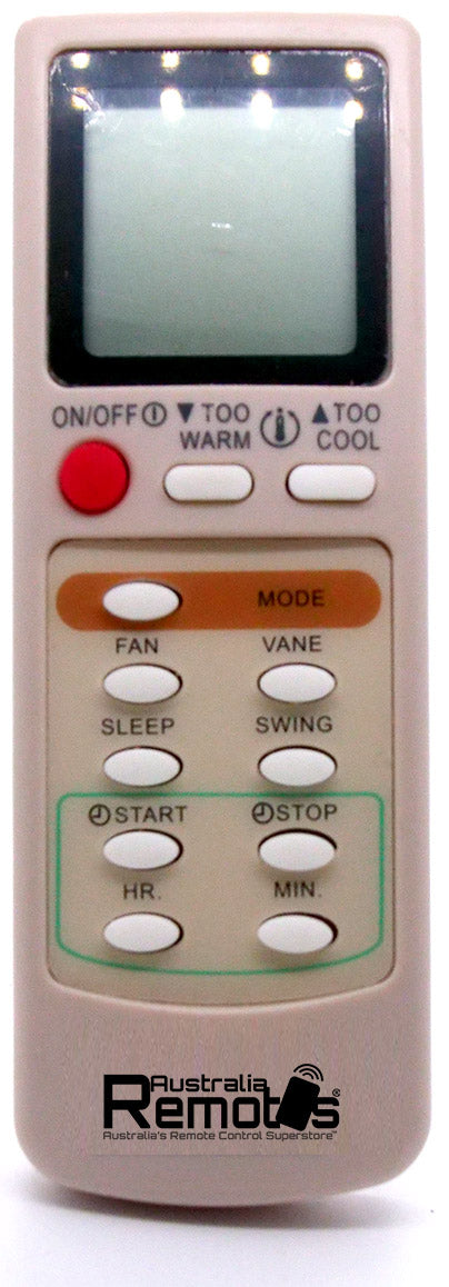 Replacement Air Conditioner Remote For Alpine Model Kfr-25gw/b