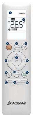 AC Remote For Actron Air Models WRC