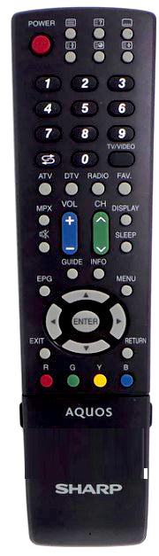 Remote For Sharp TV Models: LC
