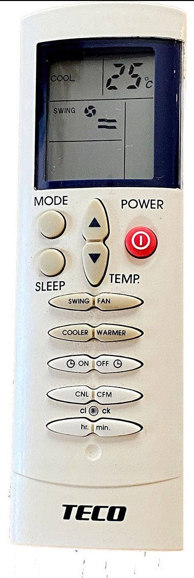Air Conditioner Remote for TECO LL24k1yah 5m000c924g017