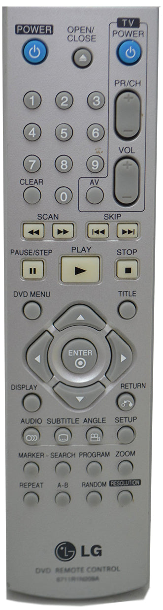 Master Remote for All LG DVD/VCR Players