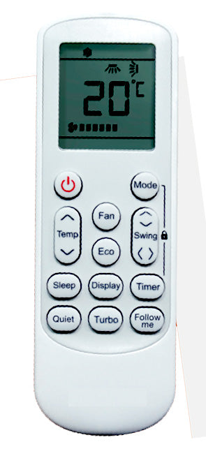 Replacement Remote for Rinnai Air Conditioners Models: HSNCS70B, HSNCS80B